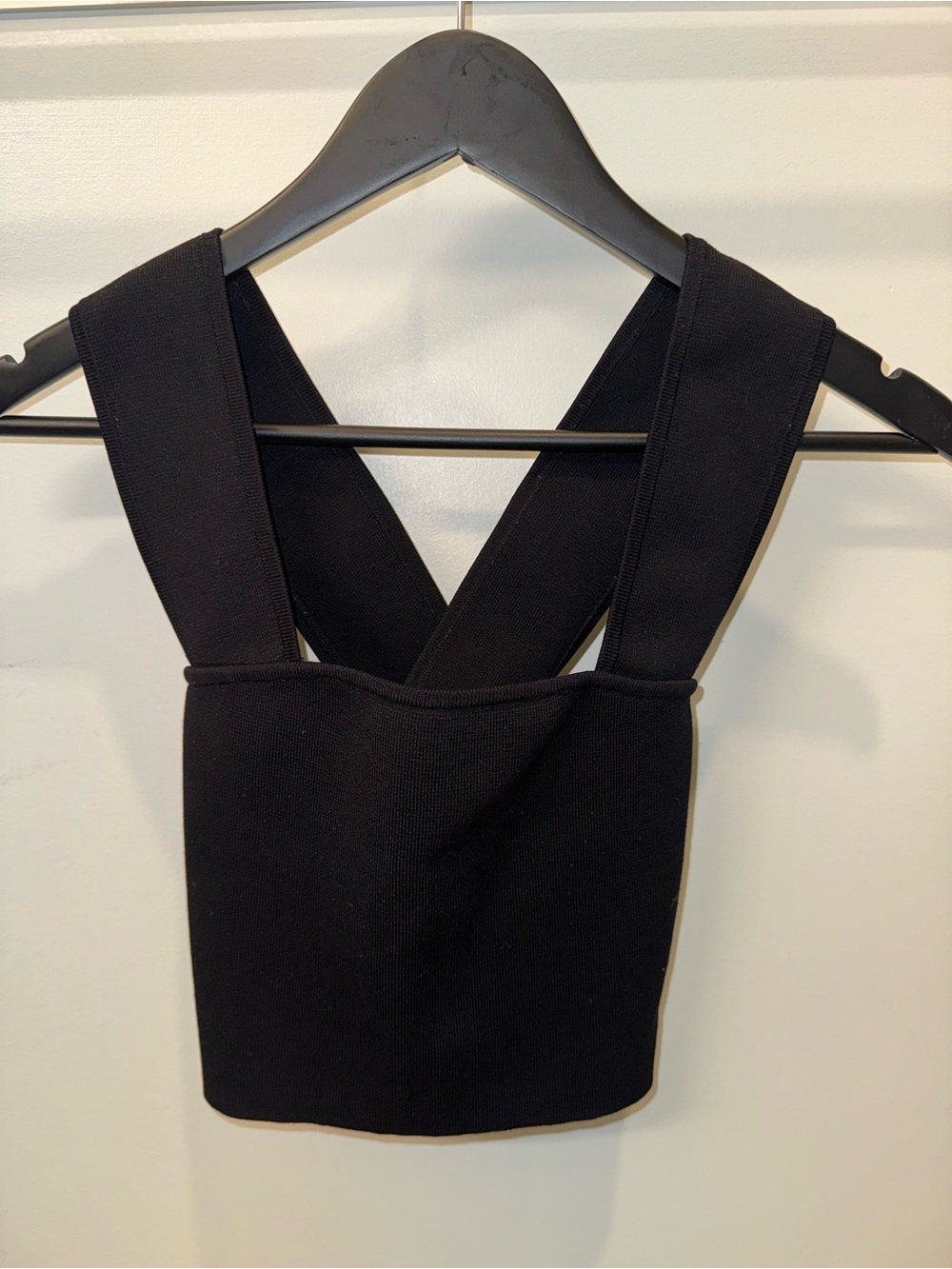 Aritzia Babton cross-back knit cropped tank